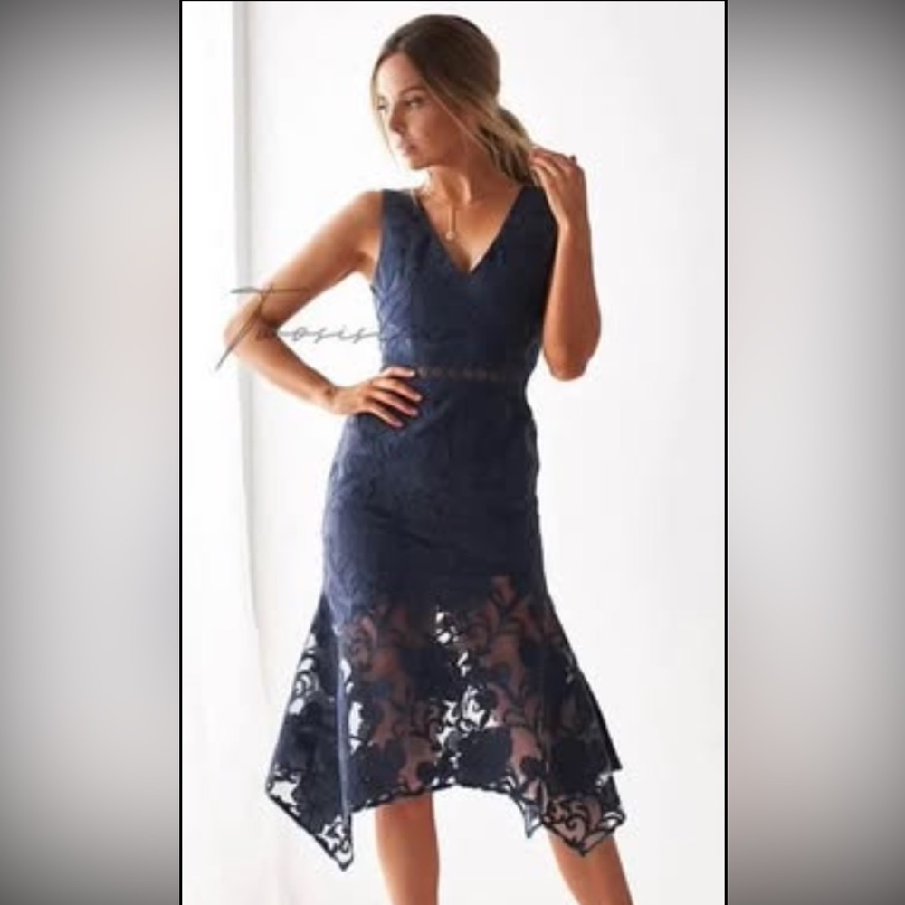 Jaus Dress Size 4 Navy Lace